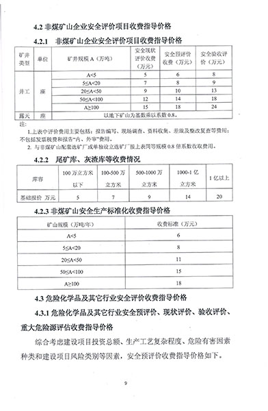 煤礦安全評價技術服務收費標準(圖2)